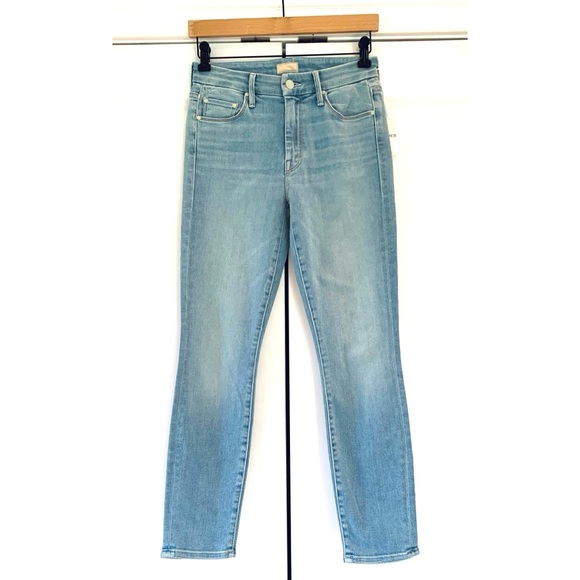 Mother Jeans The Looker Crop Swimming Pool Sunday High Rise Light Wash Size 25 - Picture 11 of 11